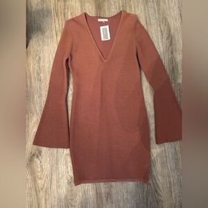 Ronny Kobo Collection Terracotta Long Sleeve Dress